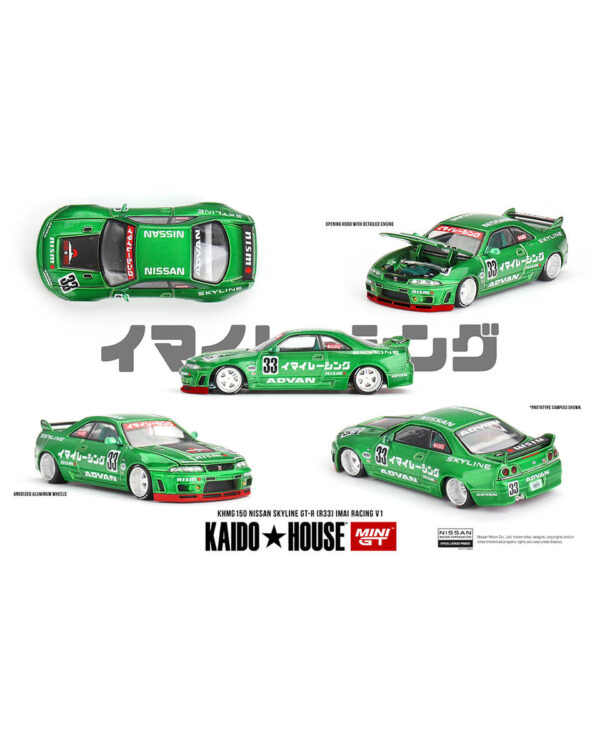 Mini GT 1/64 KaidoHouse Nissan Skyline GT-R (R33) Imai Racing V1 KHMG150
