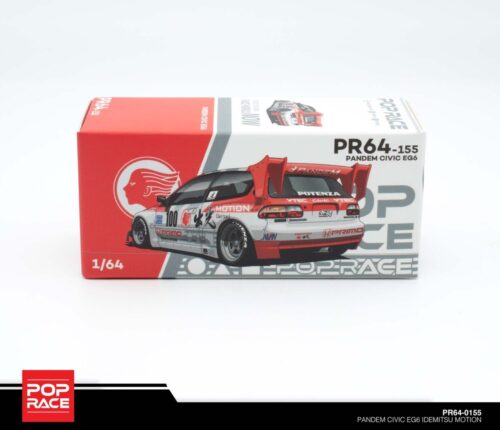 POP Race 1:64 Diecast Model Car - Pandem Civic EG6 v1.5 Idemitsu MOTION Inifinite (2024 ALL IN TUNING)