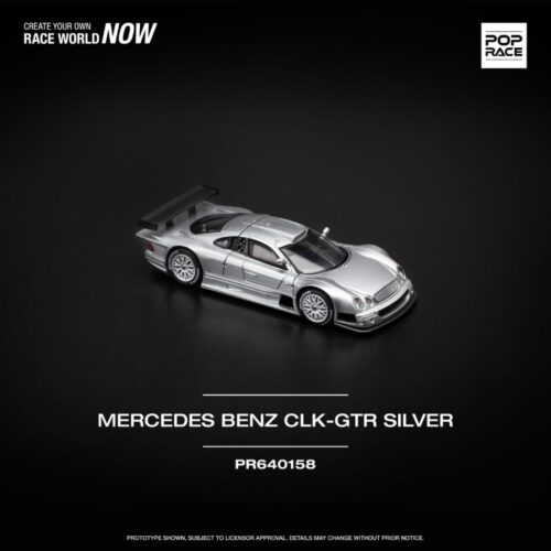 Pop Race 1/64 CLK-GTR SILVER PR640158