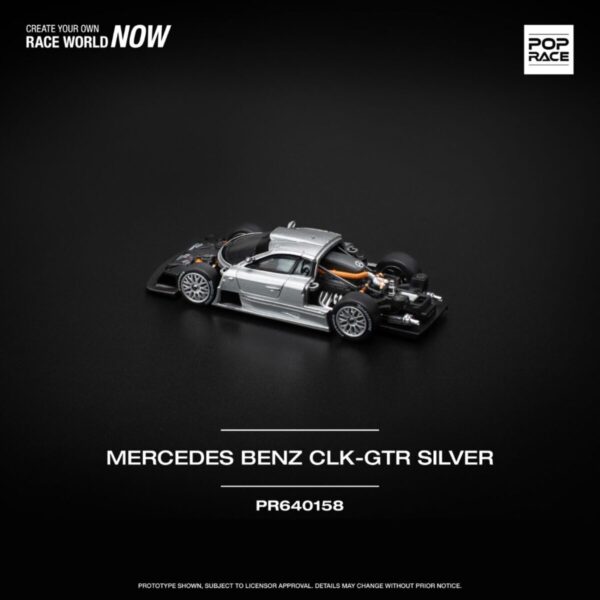 Pop Race 1/64 CLK-GTR SILVER PR640158