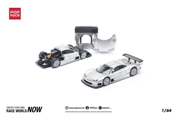 Pop Race 1/64 CLK-GTR SILVER PR640158