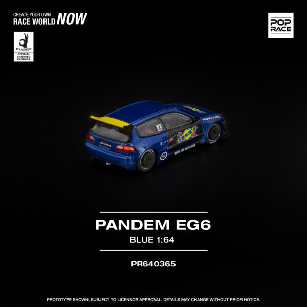 16 (1) Pop Race 1/64 Pandem Civic Eg6 Blue PR640365