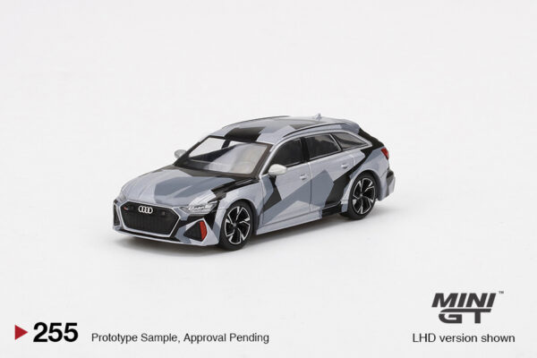 Mini GT Audi RS 6 Avant Silver Digital Camouflage