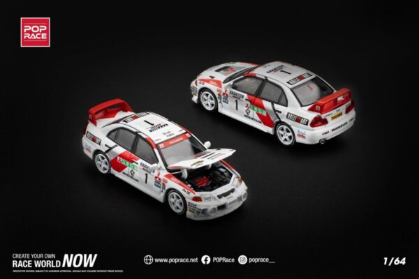 Pop Race 1/64 Mitsubishi Lancer Evolution IV 1997 Catalunya Rally Winner PR640165
