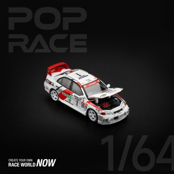 Pop Race 1/64 Mitsubishi Lancer Evolution IV 1997 Catalunya Rally Winner PR640165