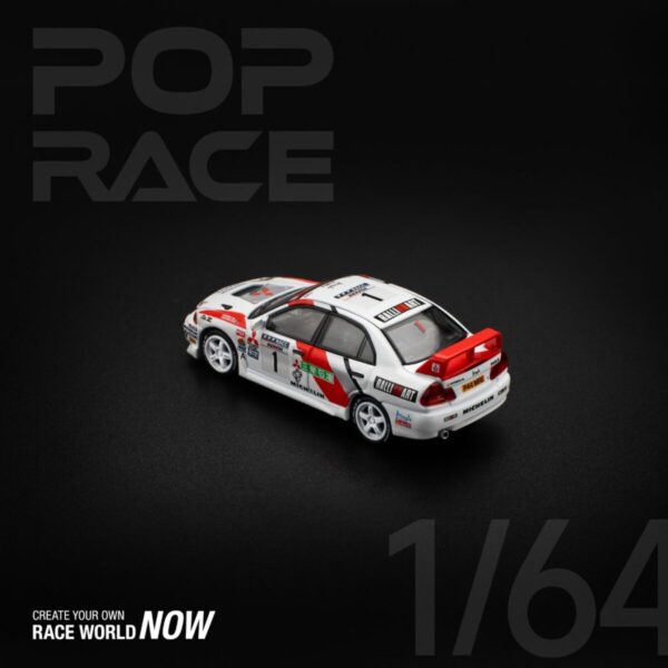 Pop Race 1/64 Mitsubishi Lancer Evolution IV 1997 Catalunya Rally Winner PR640165