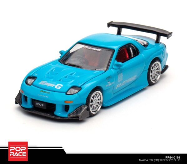 Pop Race Mazda RX7 (FD) Widebody Blue PR64-0169 TOKYO AUTO SALON Kuala Lumpur 2024 Exclusive