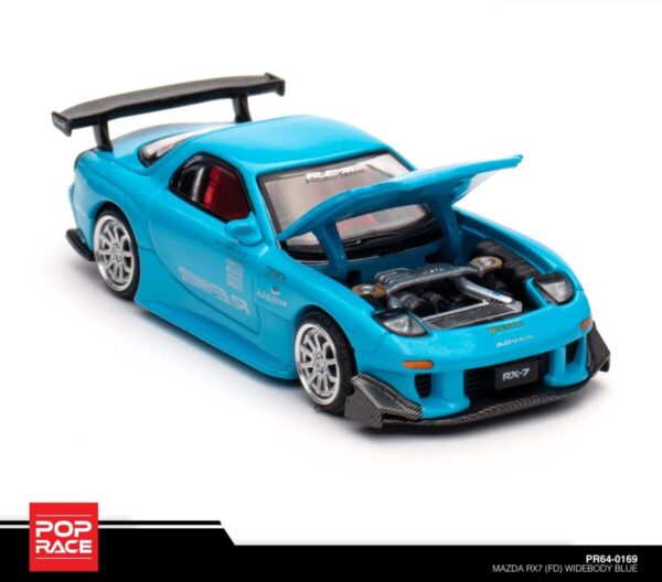Pop Race Mazda RX7 (FD) Widebody Blue PR64-0169 TOKYO AUTO SALON Kuala Lumpur 2024 Exclusive