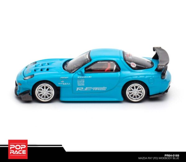 Pop Race Mazda RX7 (FD) Widebody Blue PR64-0169 TOKYO AUTO SALON Kuala Lumpur 2024 Exclusive
