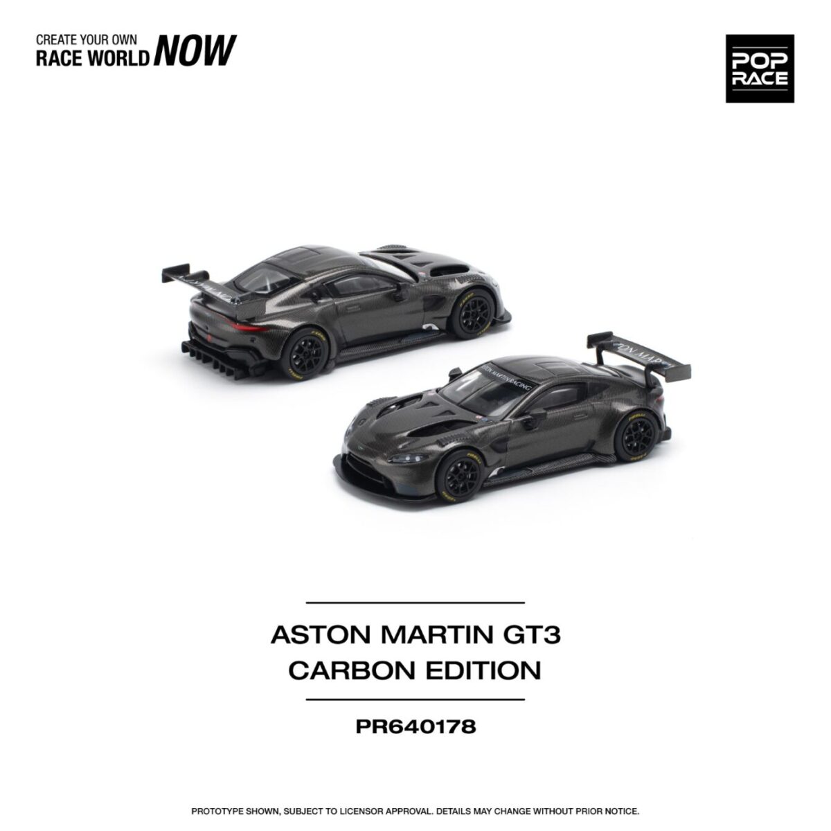 Pop Race 1/64 Aston Martin Gt3 Carbon Edition PR640178 – Zakzuk Toys