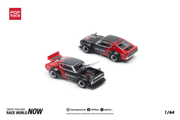 Pop Race Skyline KPGC110 (Kenmeri) Advan Livery PR64-0199 1/64