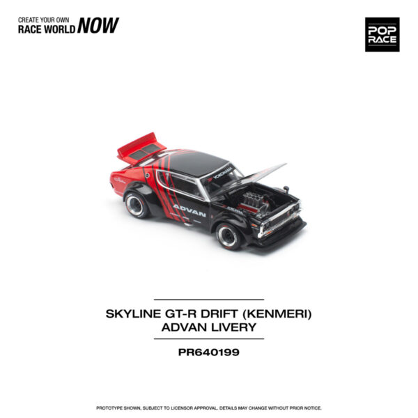 Pop Race Skyline KPGC110 (Kenmeri) Advan Livery PR64-0199 1/64