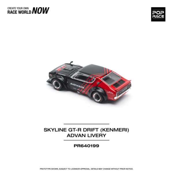 Pop Race Skyline KPGC110 (Kenmeri) Advan Livery PR64-0199 1/64