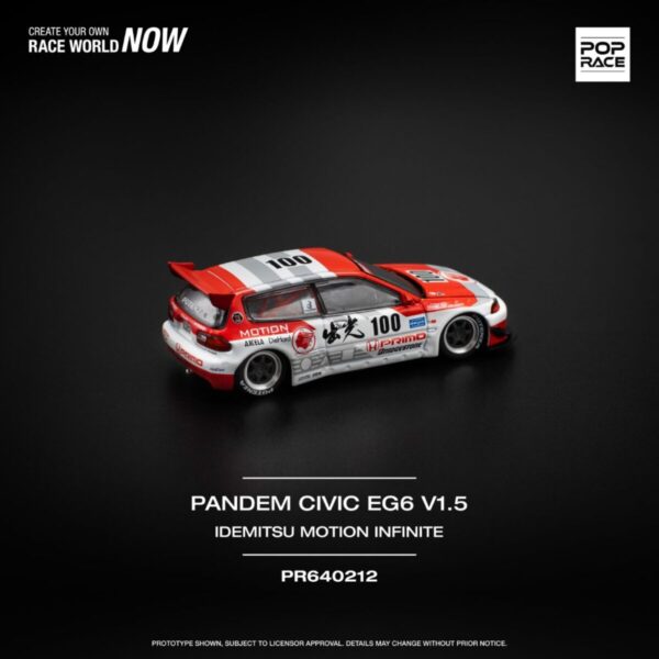 Pop Race 1/64 Pandem Civic EG6 V1.5 Idemitsu Motion Infinite PR640212