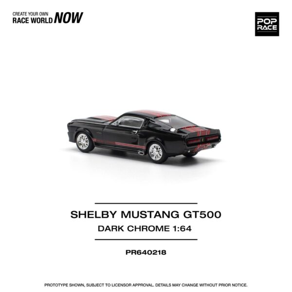 218.3 Pop Race 1/64 1967 Shelby Mustang GT500 Dark Chrome PR640218