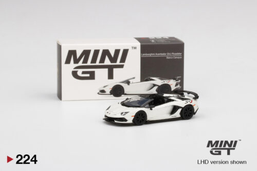 Mini GT Lamborghini Aventador SVJ Roadster Bianco Canopus