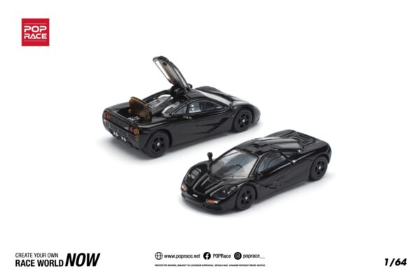 230 Pop Race 1/64 McLaren F1 Jet Black PR640230