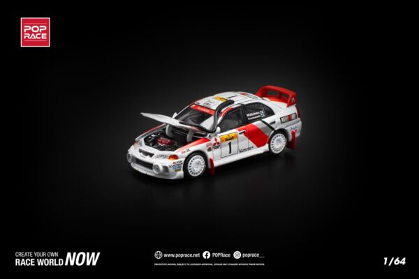 231.2 Pop Race 1/64 MITSUBISHI LANCER EVOLUTION IV SAFARI RALLY KENYA 1998 PR640231