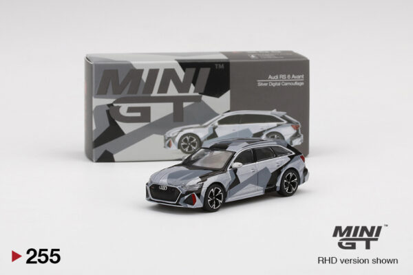 Mini GT Audi RS 6 Avant Silver Digital Camouflage