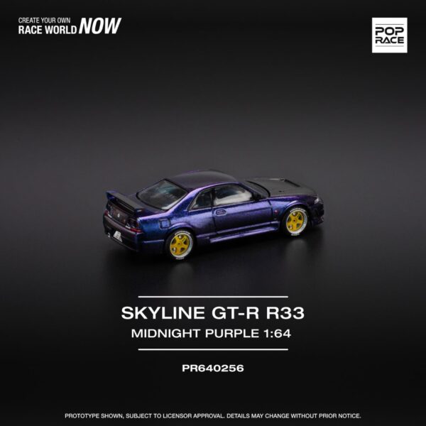 256.4 Pop Race 1/64 Nissan GT-R R33 Nismo 400R Midnight Purple PR640256