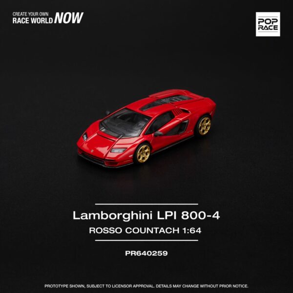259 Pop Race 1/64 Lamborghini LPI 800-4 Rosso Countach PR640259