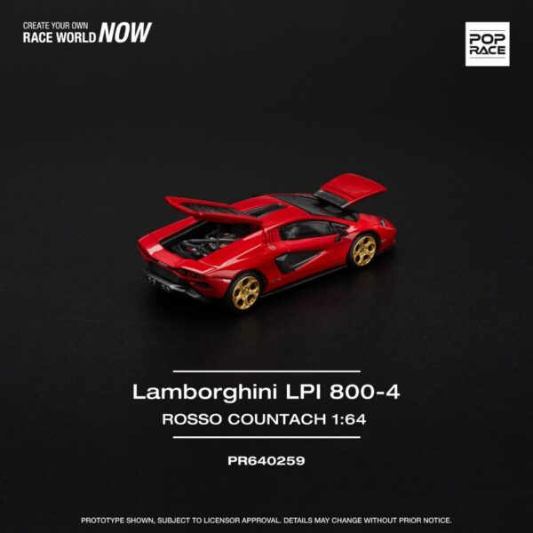 259.1 Pop Race 1/64 Lamborghini LPI 800-4 Rosso Countach PR640259