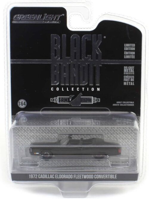 Greenlight 1/64 Black Bandit Series 29 - 1972 Cadillac Eldorado Fleetwood Convertible Solid Pack 28150-C