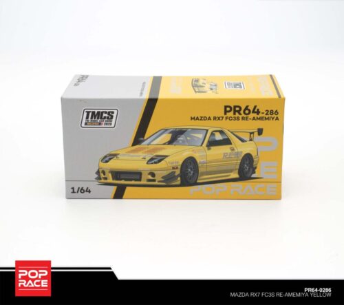 Pop Race Mazda RX7 FC3S Re-Amemiya Yellow PR64-0286 TMCS Exclusive