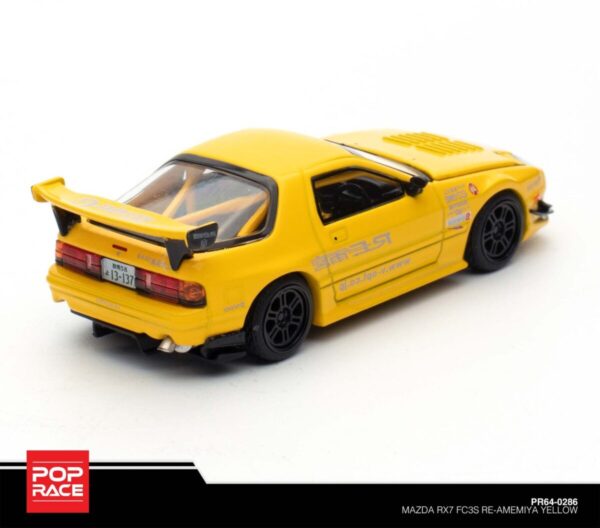 Pop Race Mazda RX7 FC3S Re-Amemiya Yellow PR64-0286 TMCS Exclusive
