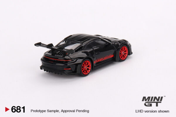 Mini GT Porsche 911 (992) GT3 RS Black with Pyro Red