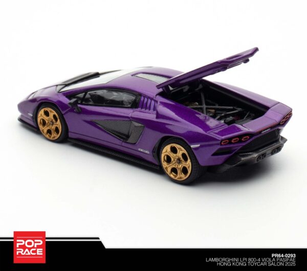 293.3 Pop Race 1/64 Lamborghini LPI 800-4 Viola Pasifae Hong Kong Toycar Salon 2025 PR64-0293