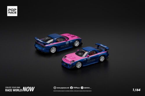 3 (11) Pop Race 1/64 Mazda Rx7 RE-Amemiya Blue/Pink PR640240