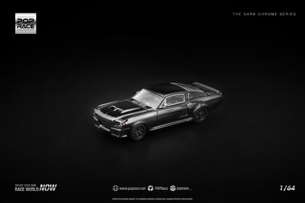 3 (17) Pop Race 1/64 Shelby Mustang Gt500 PRDC004 Dark Chrome Series