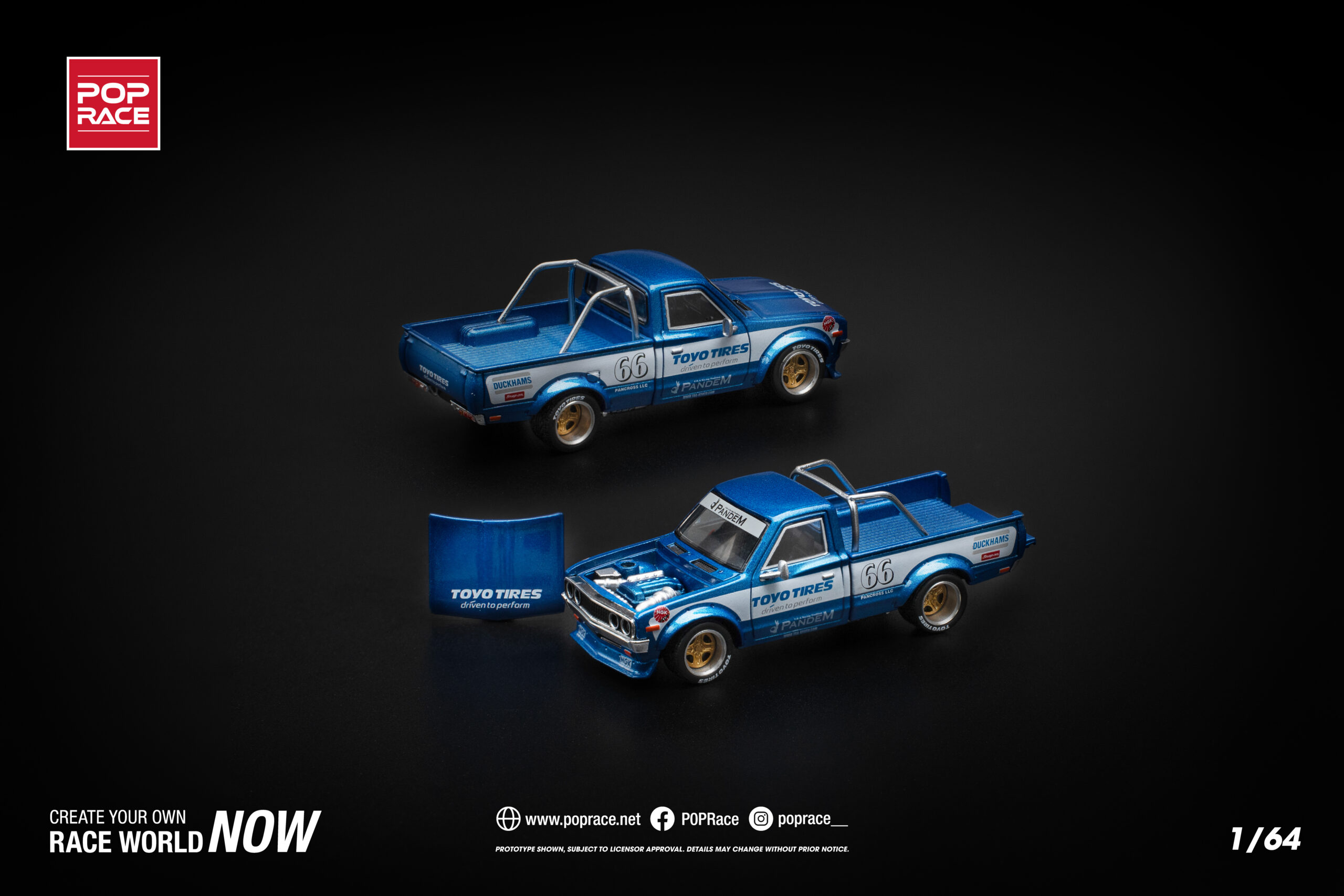 Pop Race 1/64 Pandem Datsun 620 Blue PR64-0217 – Zakzuk Toys