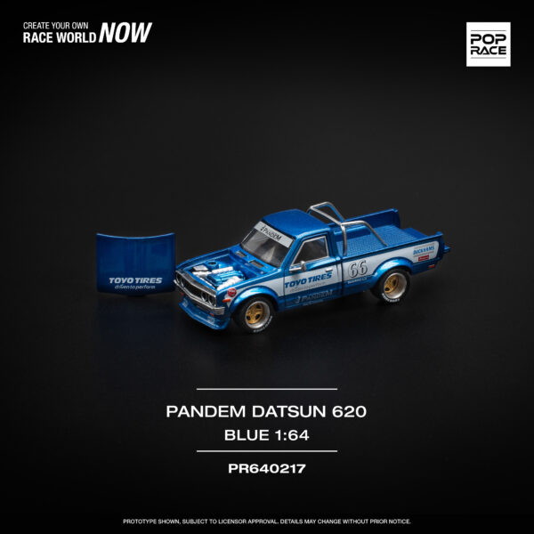 Pop Race 1/64 Pandem Datsun 620 Blue PR64-0217