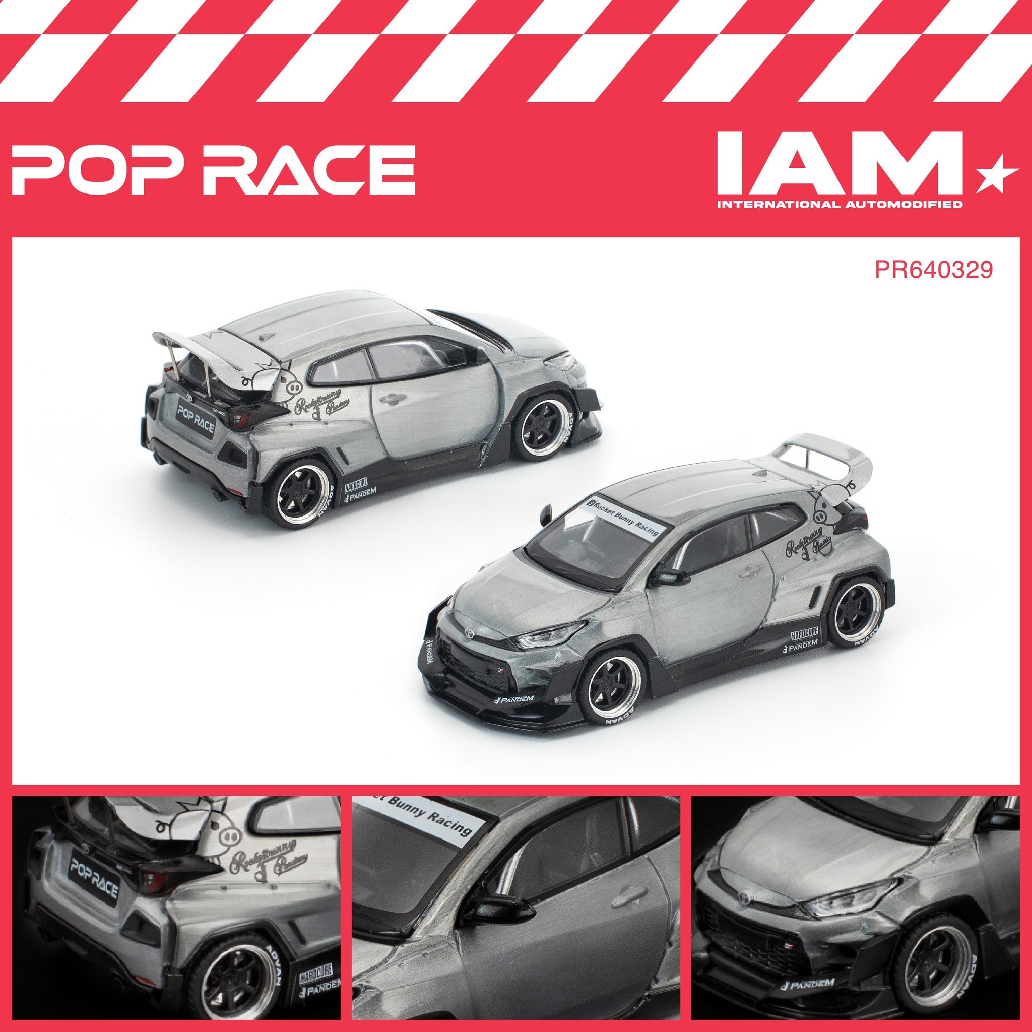 Pop Race 1/64 Pandem Gr Yaris IAM Exclusive! PR640329 – Zakzuk Toys