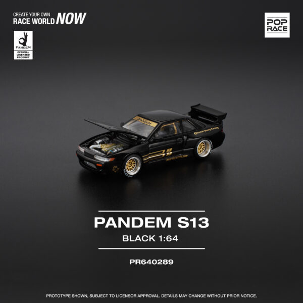 33 Pop Race 1/64 Pandem S13 Black PR640289