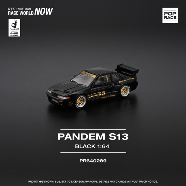 34 Pop Race 1/64 Pandem S13 Black PR640289