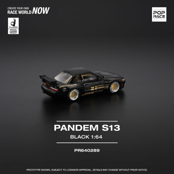 35 Pop Race 1/64 Pandem S13 Black PR640289