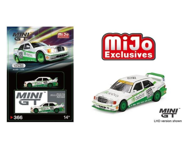 Mini GT 1:64 Mercedes-Benz 190E 2.5 16 Evolution II 1991 DTM Zakspeed #20 Michael Schumacher -Mijo Exclusives