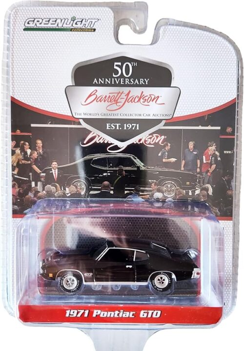 Greenlight 37300-F Barrett-Jackson ‘Scottsdale Edition’ Series 13-1971 Pontiac GTO - Starlight Black 1/64 Scale Diecast