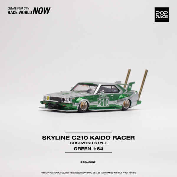 Pop Race 1/64 Skyline C210 Kaido Racer Bosozoku Style PR64-0061