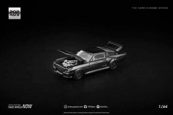 4 (13) Pop Race 1/64 Shelby Mustang Gt500 PRDC004 Dark Chrome Series