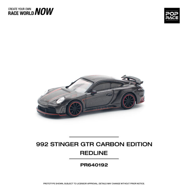 Pop Race 1/64 992 Stinger GTR Carbon Edition Redline PR640192