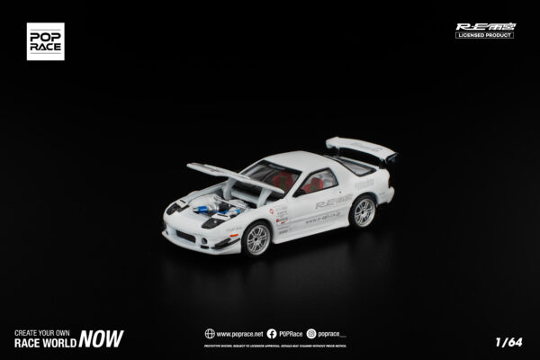 4 (9) Pop Race 1/64 Mazda Rx7 FC3S RE-Amemiya White PR640260