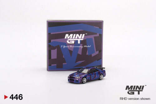 Mini GT Nissan Skyline GT-R (R34) V-Spec II MINI GT Digital Camouflage Purple