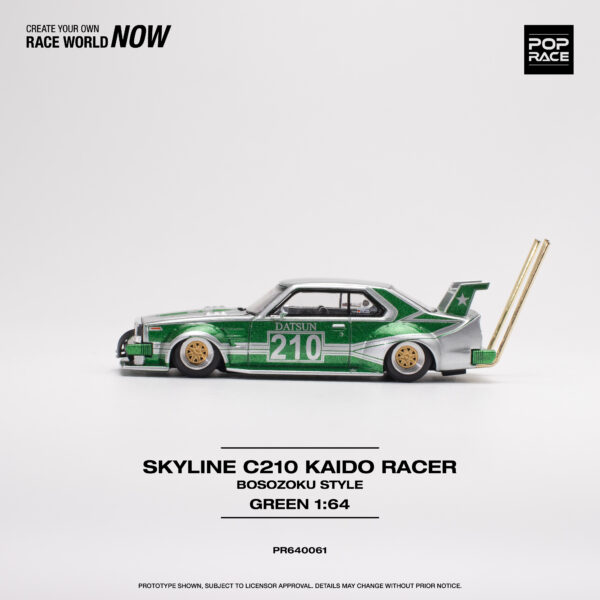Pop Race 1/64 Skyline C210 Kaido Racer Bosozoku Style PR64-0061