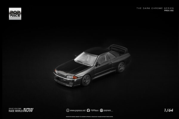 5 (11) Pop Race 1/64 Gtr R32 PRDC002 Dark Chrome Series