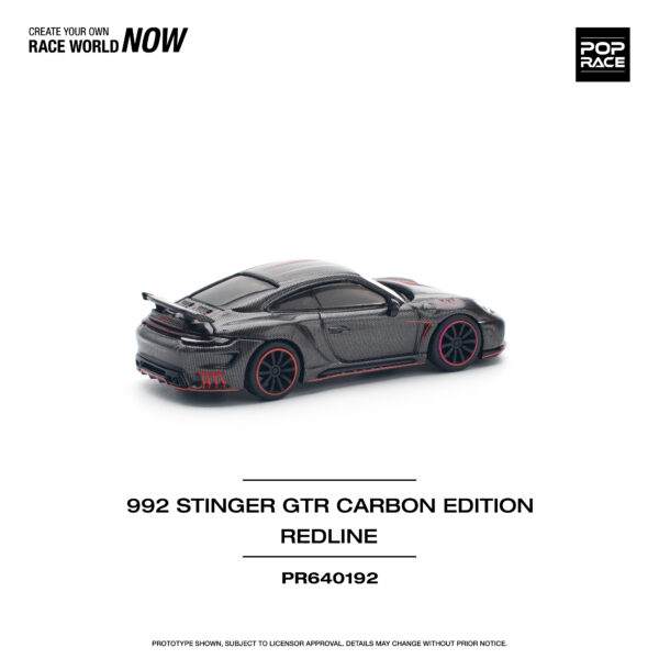 Pop Race 1/64 992 Stinger GTR Carbon Edition Redline PR640192