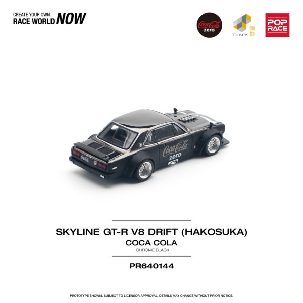 Pop Race 1/64 Skyline Gt-r V8 Drift (Hakosuka) Coca Cola PR64-0144